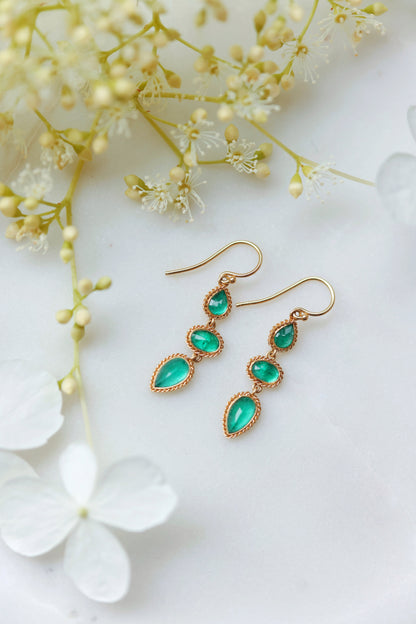 Amáli - One of a Kind Emerald Earrings