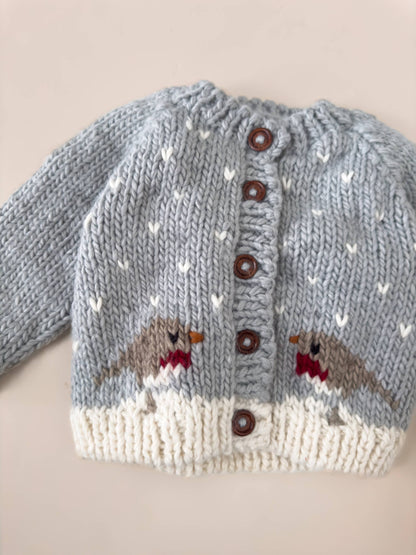 Robin Cardigan Baby Kid Winter Holiday Christmas Sweater