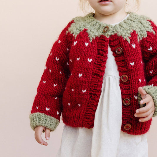 Strawberry Cardigan Baby Kid Fall Winter Halloween Costume