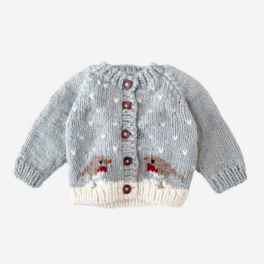 Robin Cardigan Baby Kid Winter Holiday Christmas Sweater