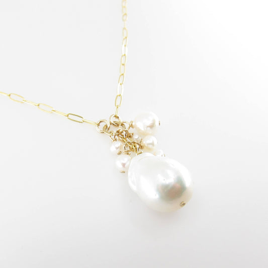 Large Baroque Pearl Cluster Necklace