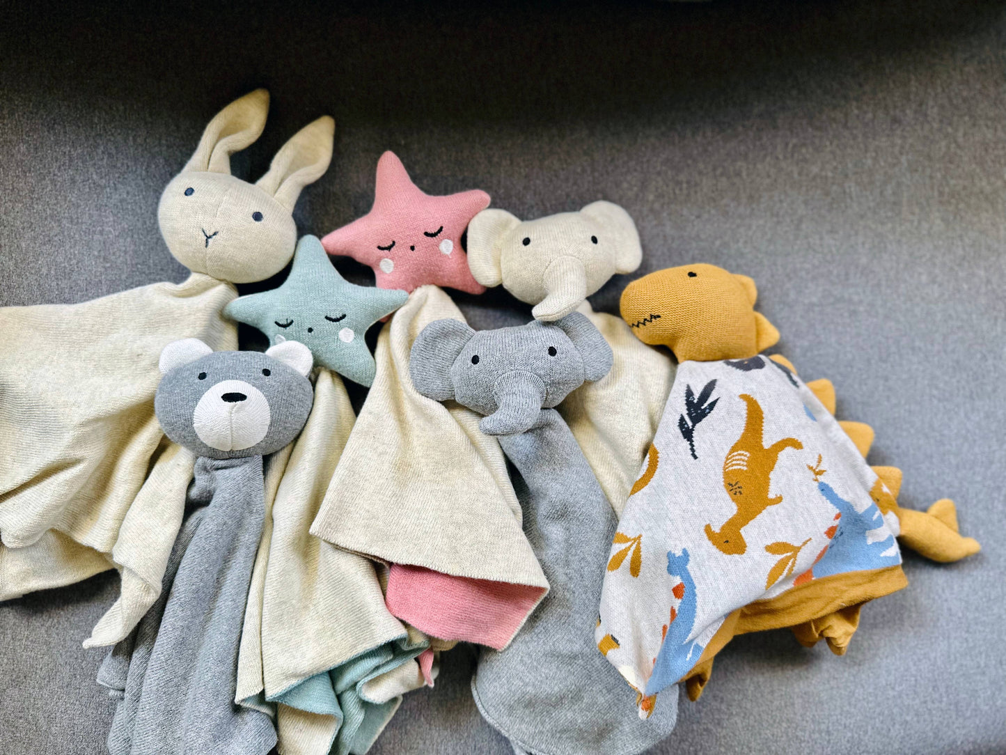 Bear - Organic Baby Lovey Security Blanket Cuddle Cloth