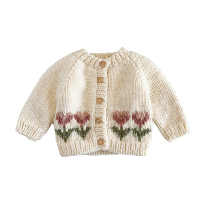 Tulip Flower Cardigan Baby Kid Fall Spring Sweater Apparel