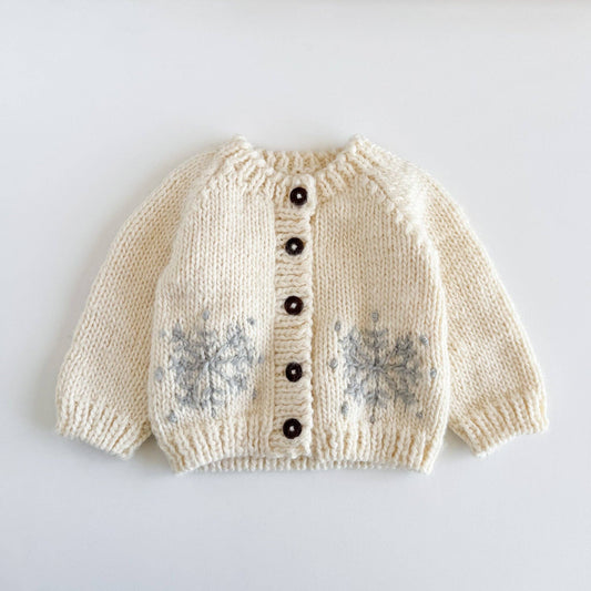 Snowflake Cardigan Baby Kid Winter Holiday Sweater Knit