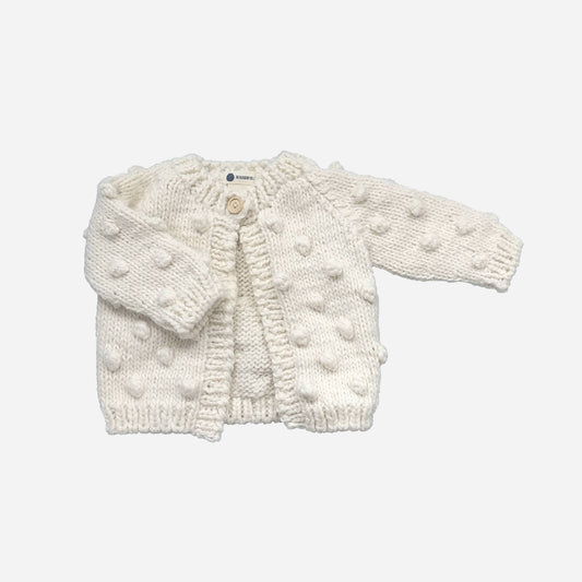 Popcorn Cardigan, Cream | Baby Sweater | Kids Clothing