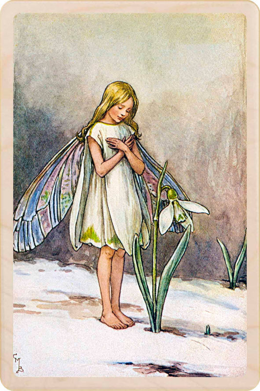 Snowdrop Fairy - Wooden Postcard