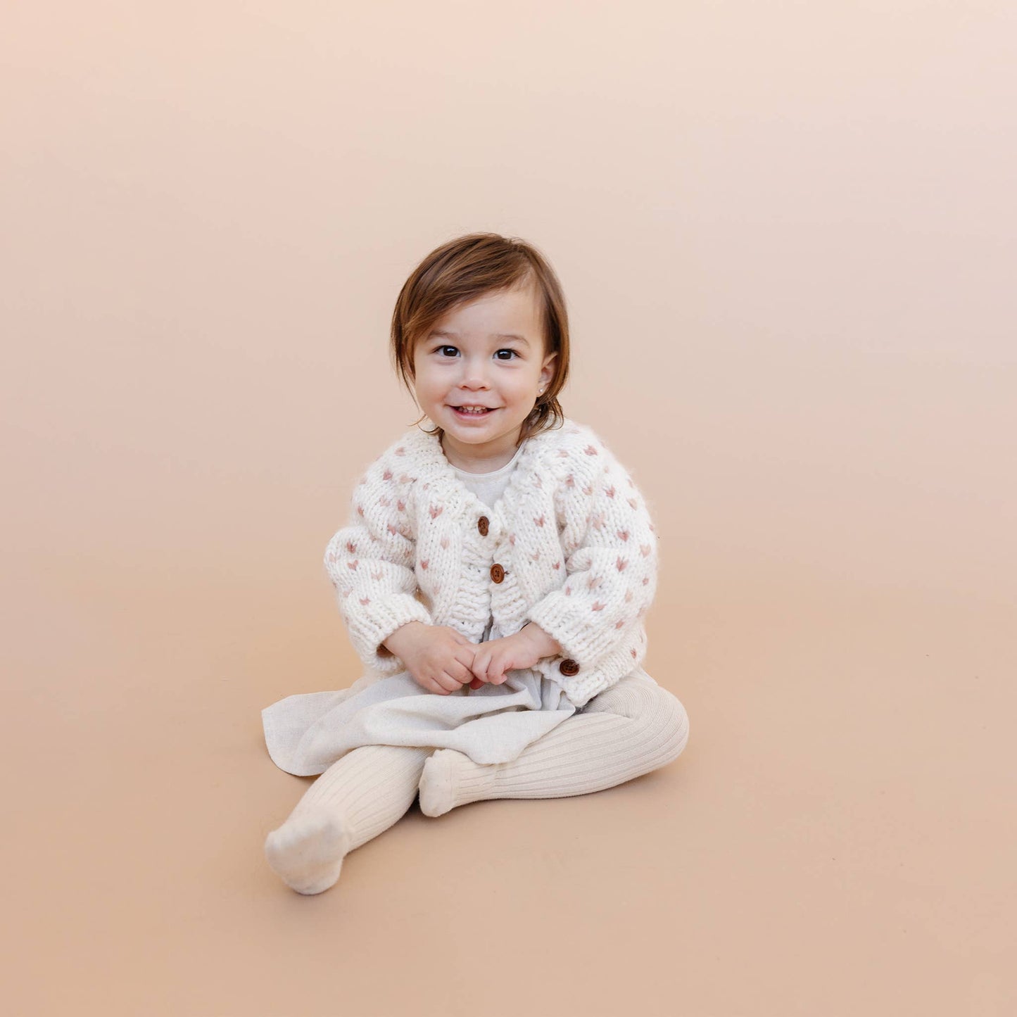Sawyer Cardigan, Rose | Baby Kids Sweater | Valentine's Day