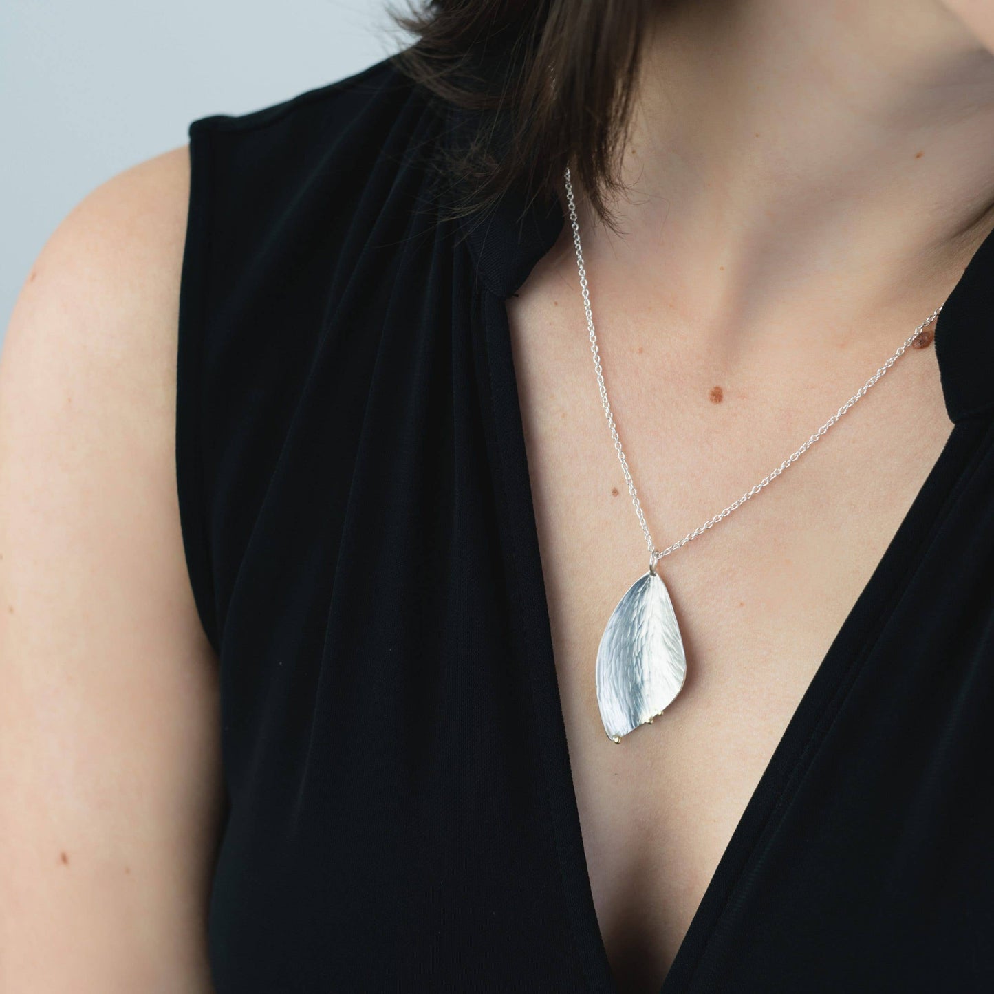 Nature inspired wing shaped Gossamer Necklace