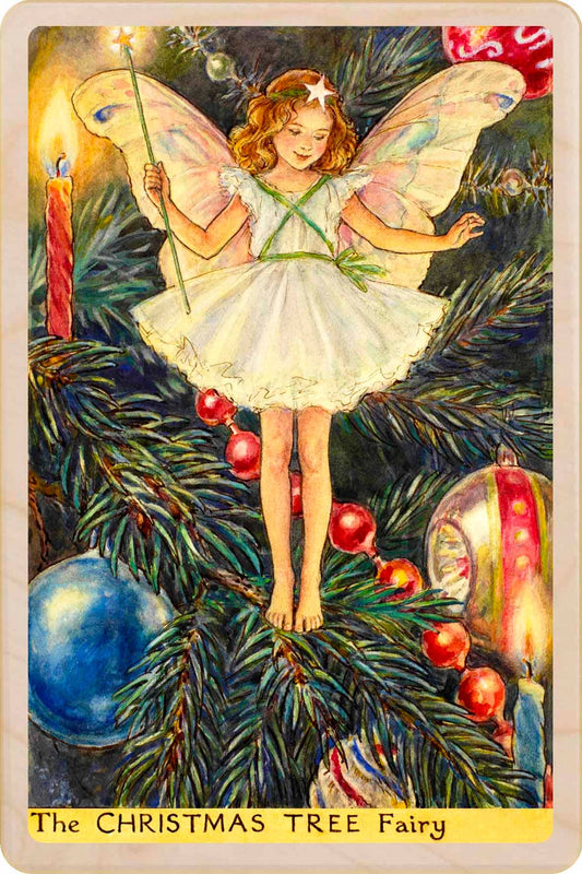 Christmas Fairy - Wooden Postcard