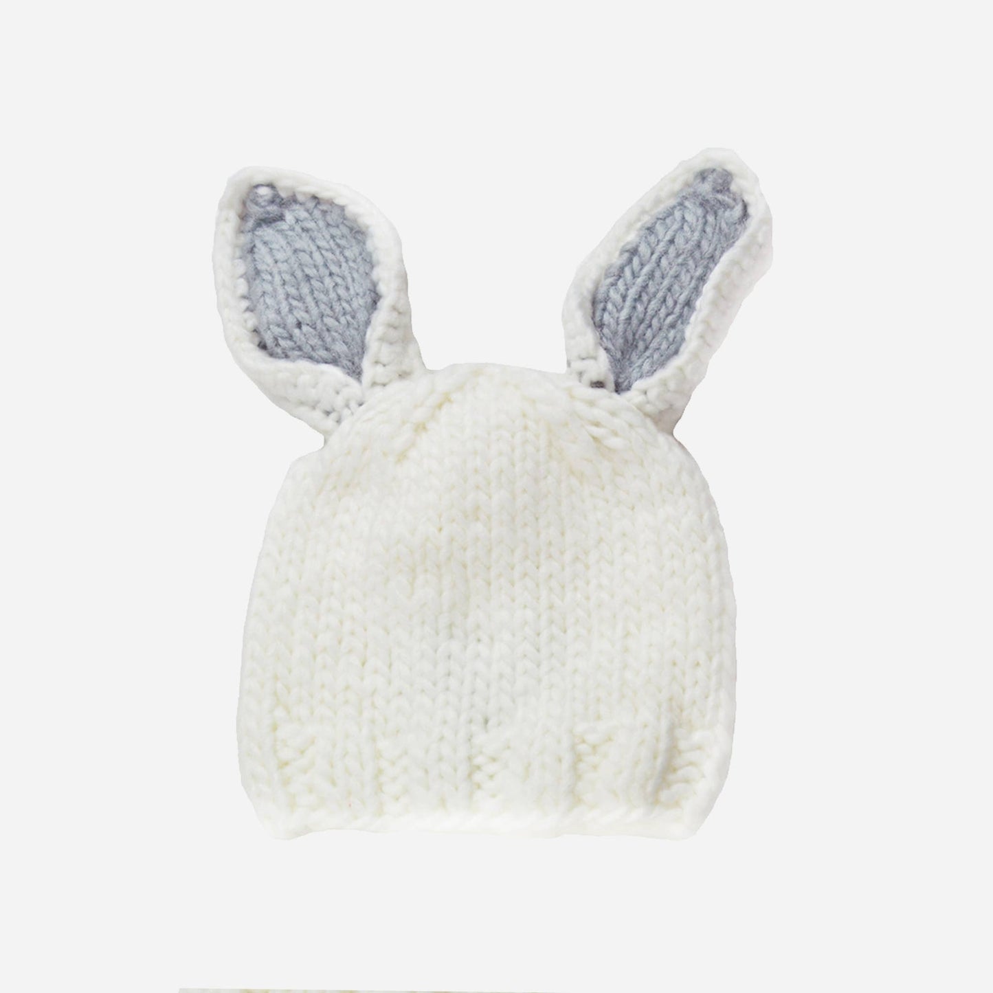 Bunny Hat, White & Bowie Grey | Kids & Baby Beanie Spring