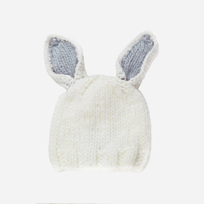 Bunny Hat, White & Bowie Grey | Kids & Baby Beanie Spring