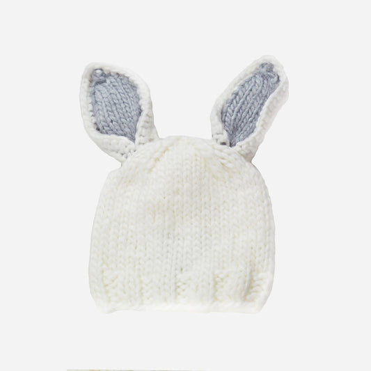 Bunny Hat, White & Bowie Grey | Kids & Baby Beanie Spring