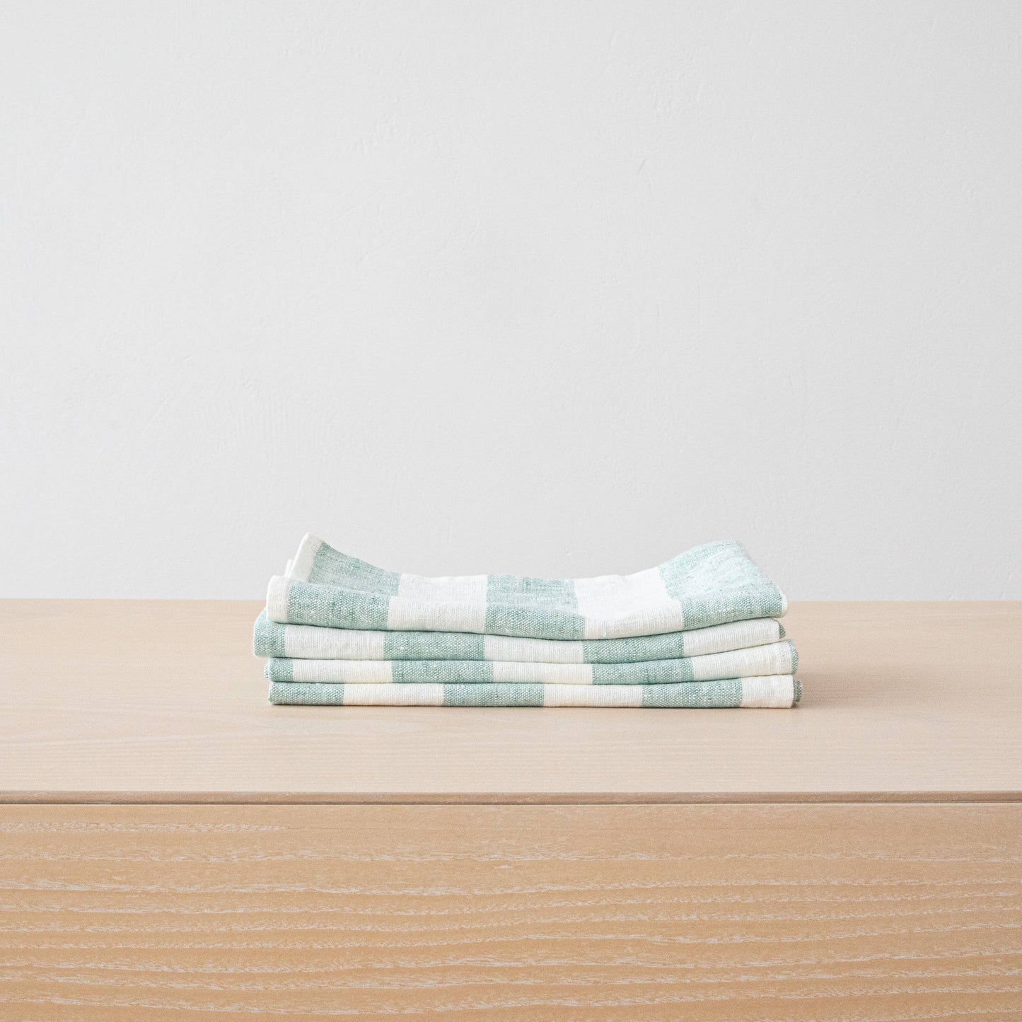 Linen Me Napkin Off White Blue Philippe, Striped Washed Linen