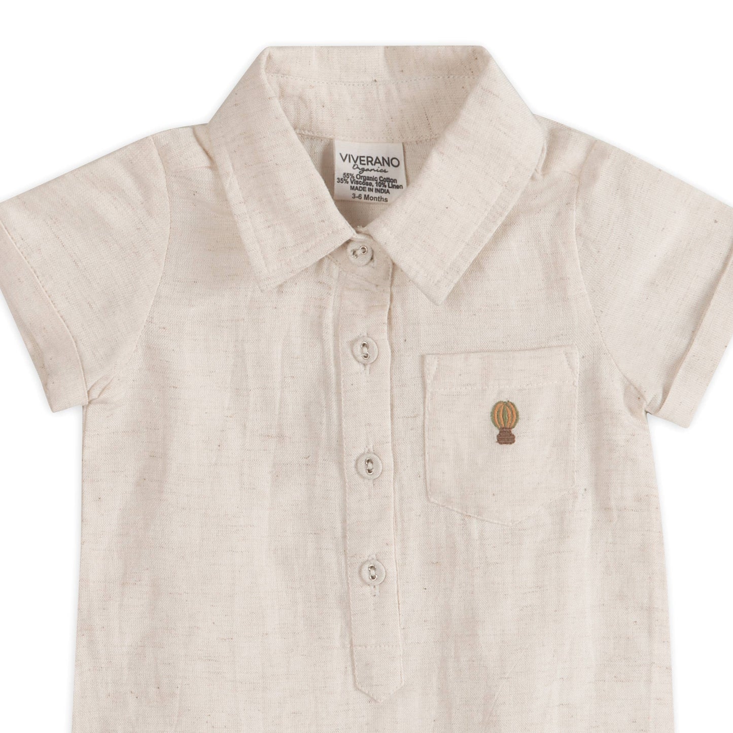 Sebastian Pocket Baby Romper (Linen Blend)