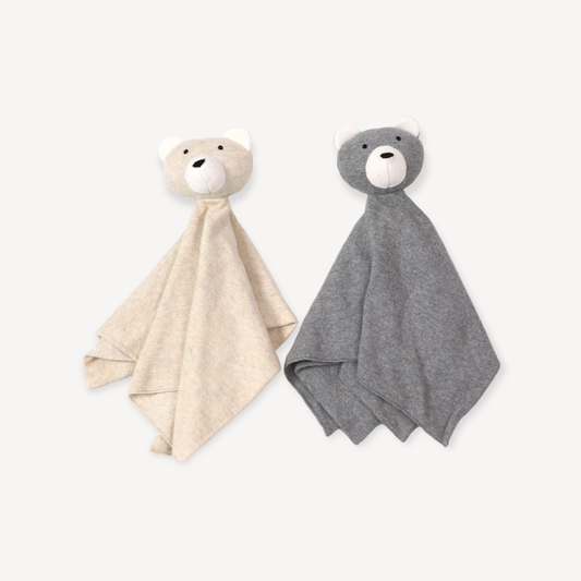 Bear - Organic Baby Lovey Security Blanket Cuddle Cloth
