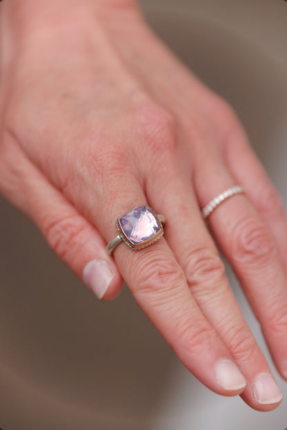 Jamie Joseph - Lavender Amethyst Small Square Ring Size 8.5
