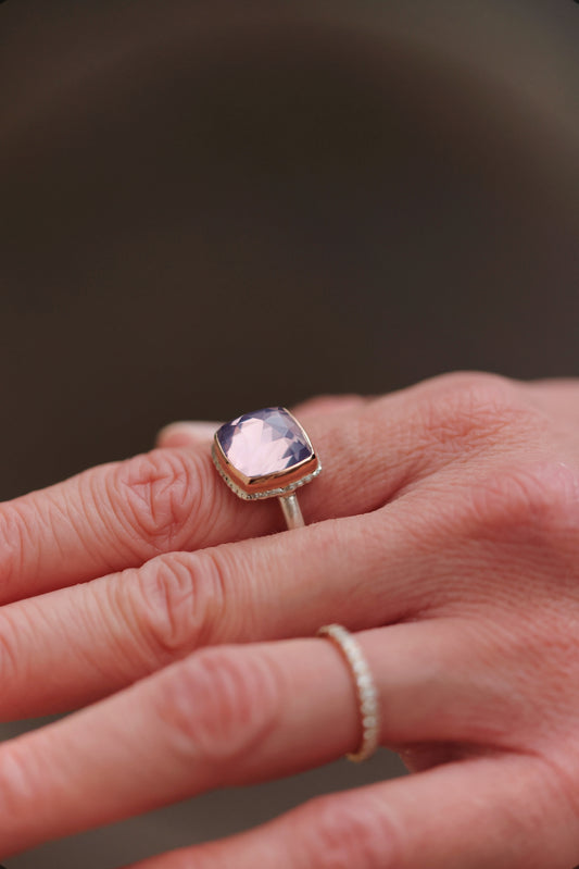 Jamie Joseph - Lavender Amethyst Small Square Ring Size 8.5