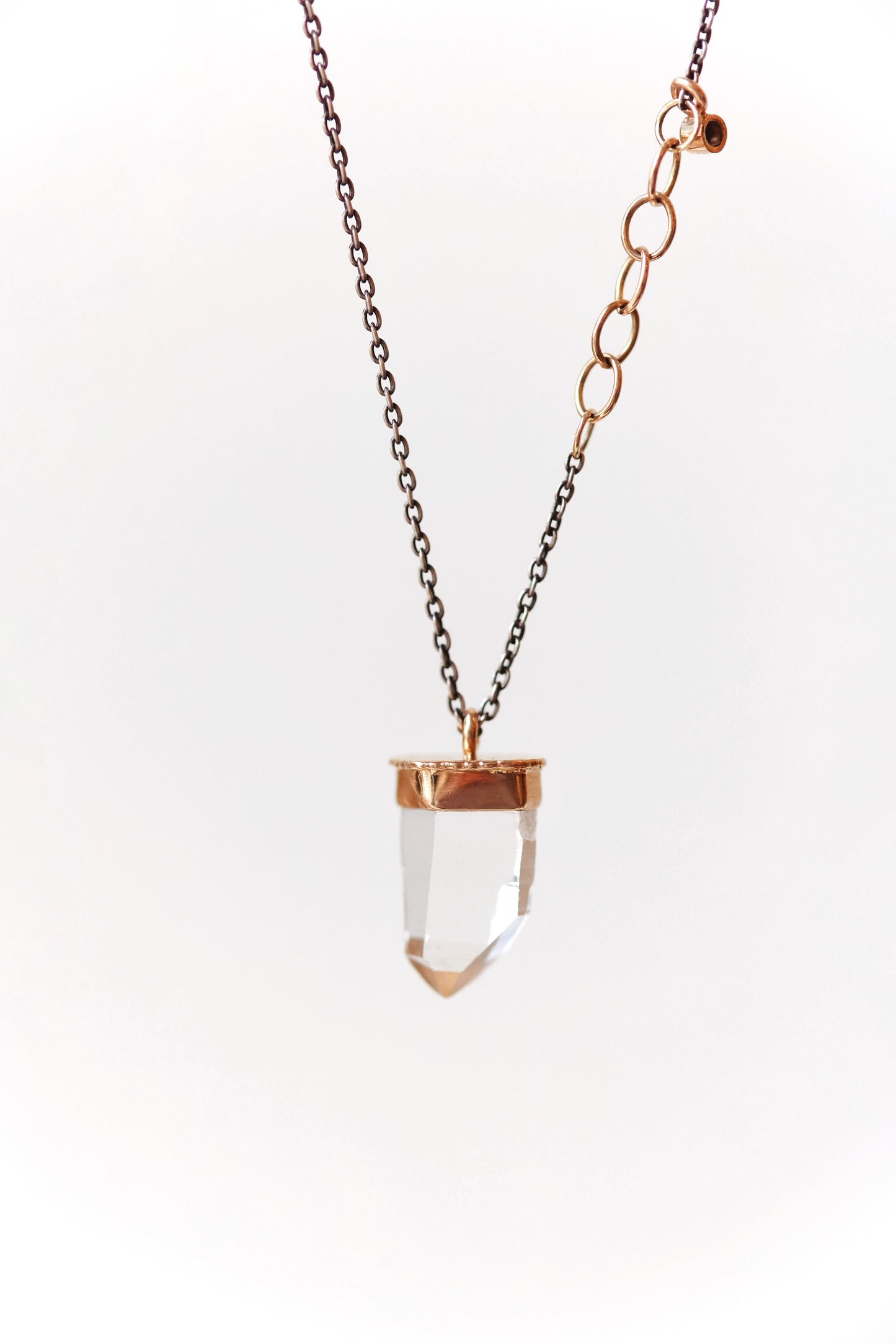 Jamie Joseph - Capped Rock Crystal with diamond - 18"