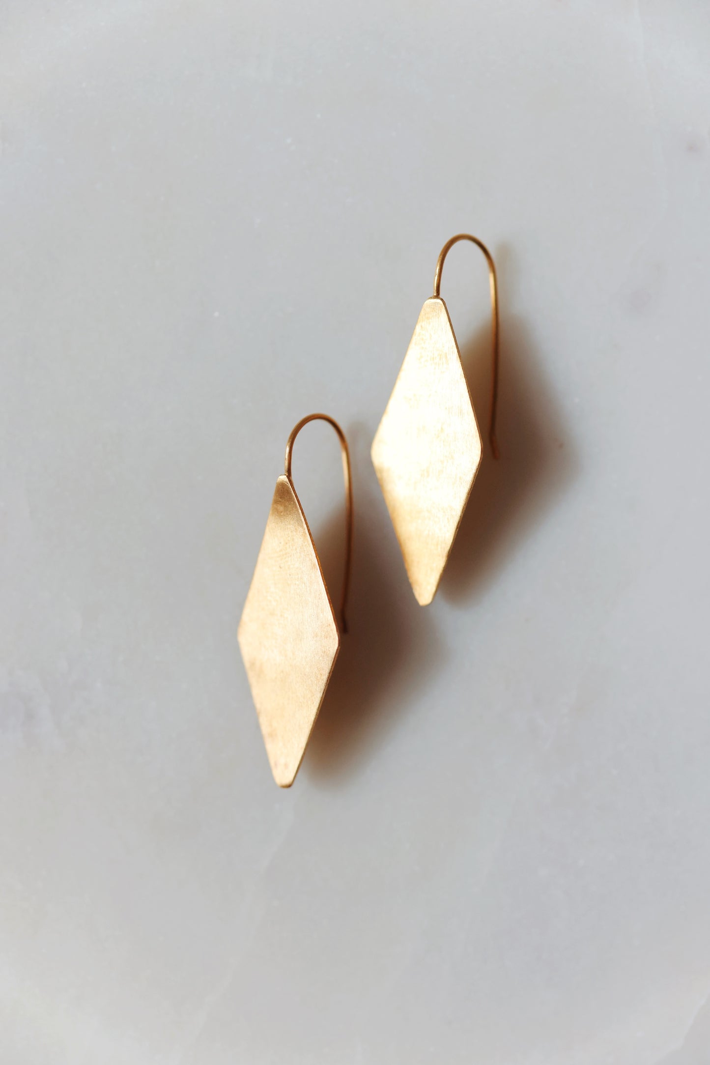 River Song - Golden Diamond Drop Earrings