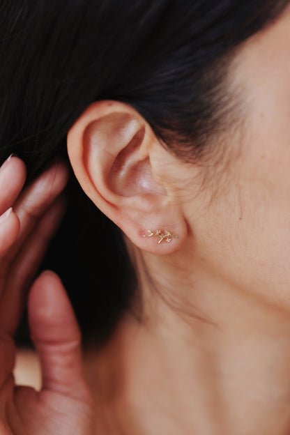 Victoria Cunningham - 2 Flower Branch Stud Earrings