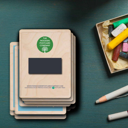 Bunnies Mistletoe - Wooden Christmas cards