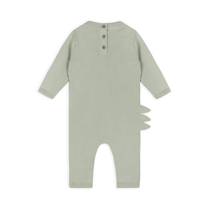Dino Embroidered Baby Knit Jumpsuit (Organic)
