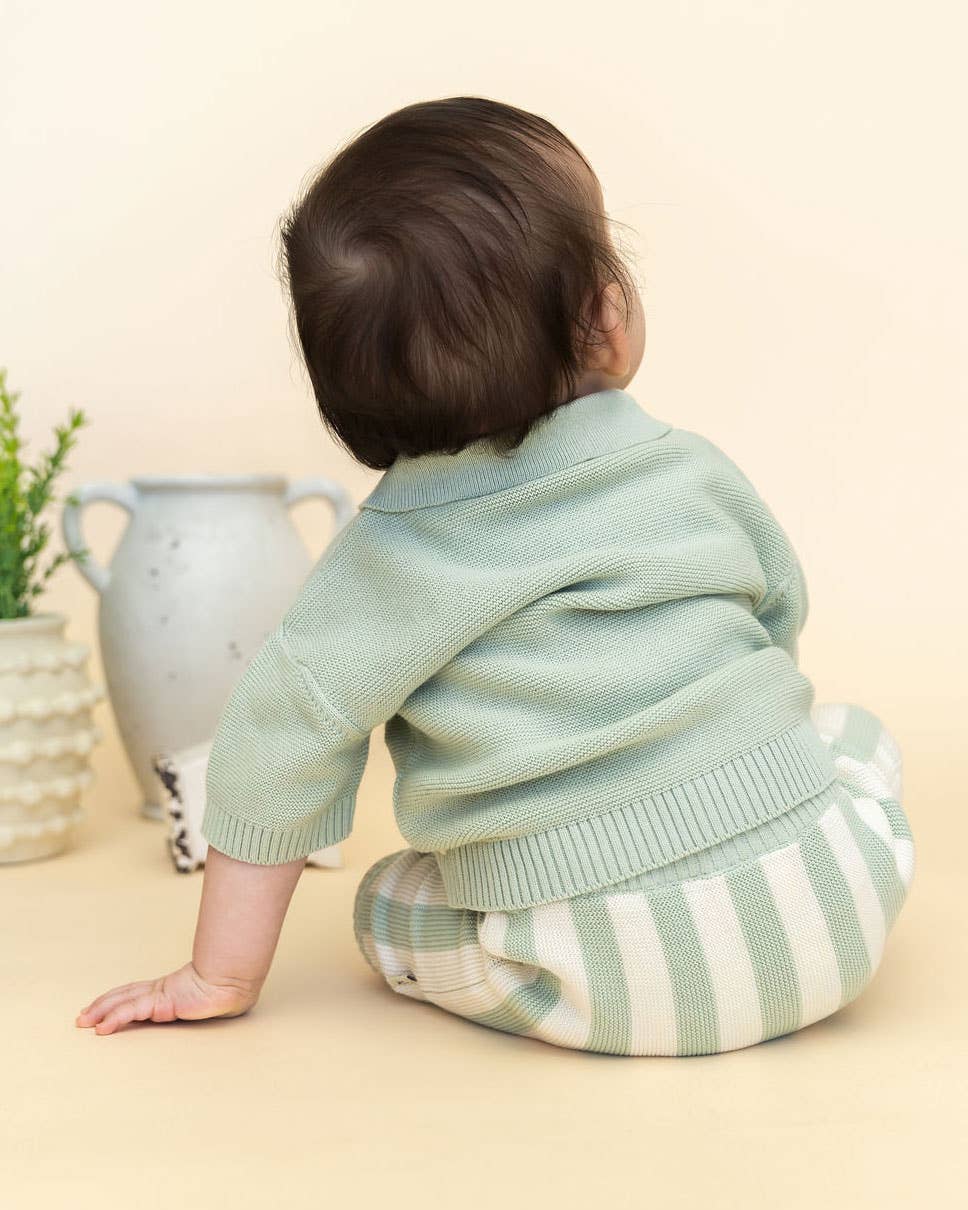 Palm Trees Embroidered Baby Shirt & Shorts Set (Organic)
