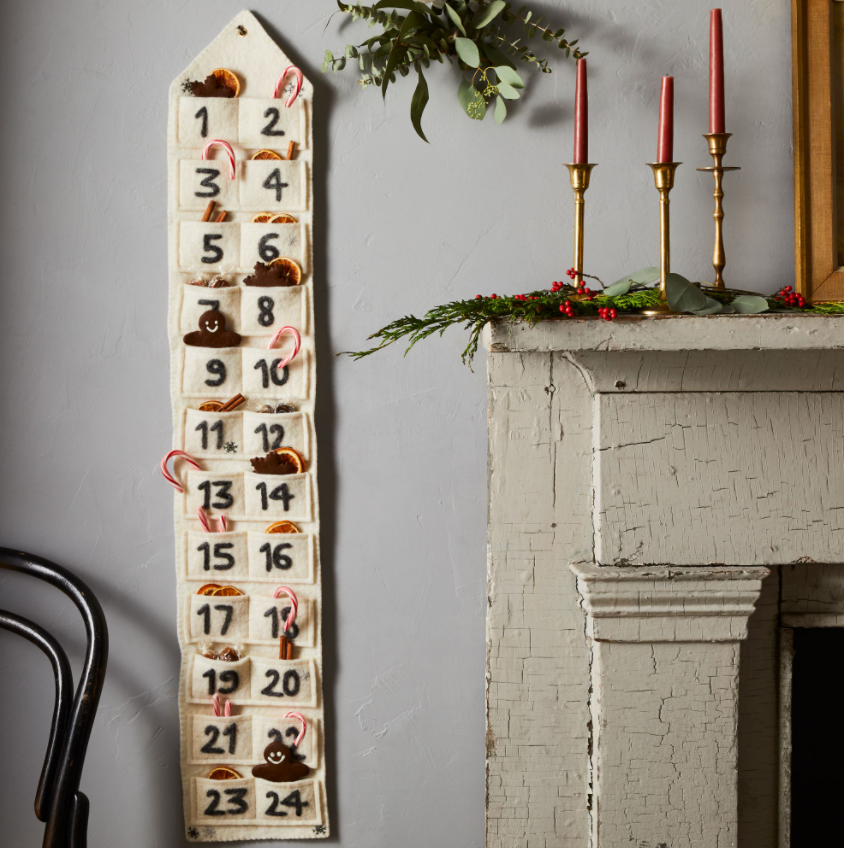 Felt Cream Advent Calendar