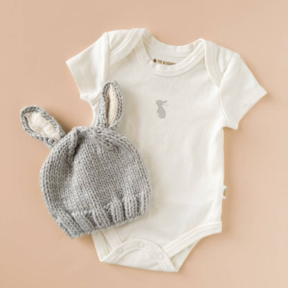 Bunny Hat, Grey & Cream | Baby Kids Beanie Costume Gift