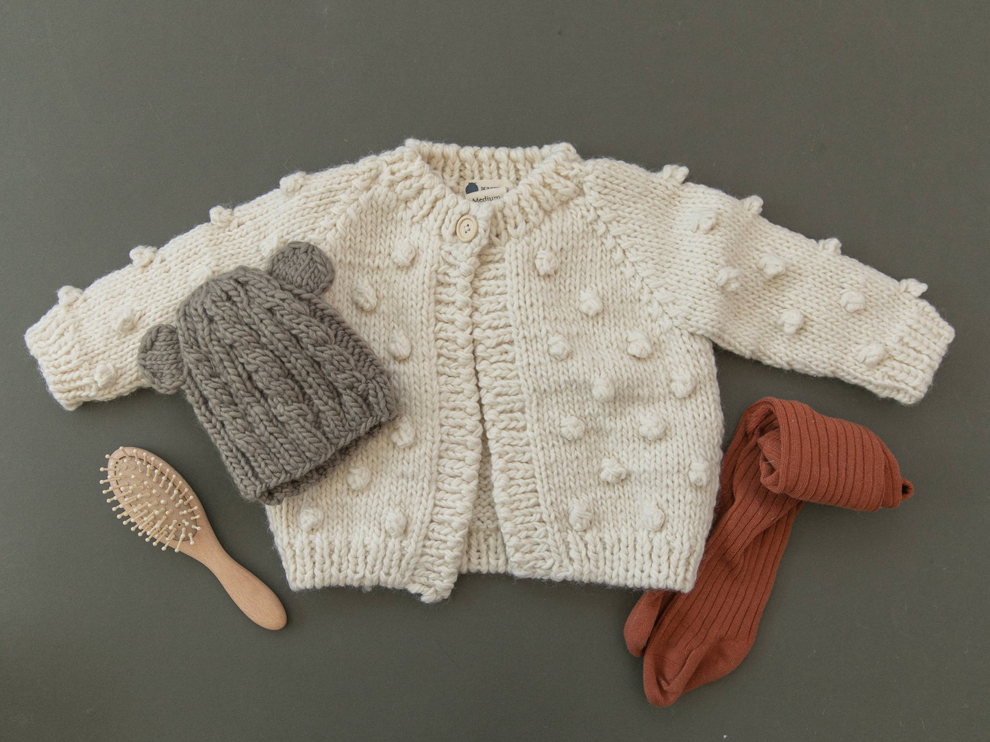 Popcorn Cardigan, 3-6 months Cream Baby Sweater Kids Clothing Fall