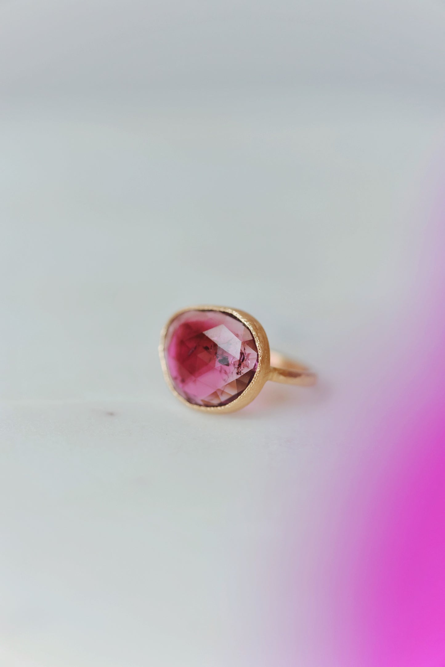 Yasuko Azuma - Deep Pink Tourmaline Ring