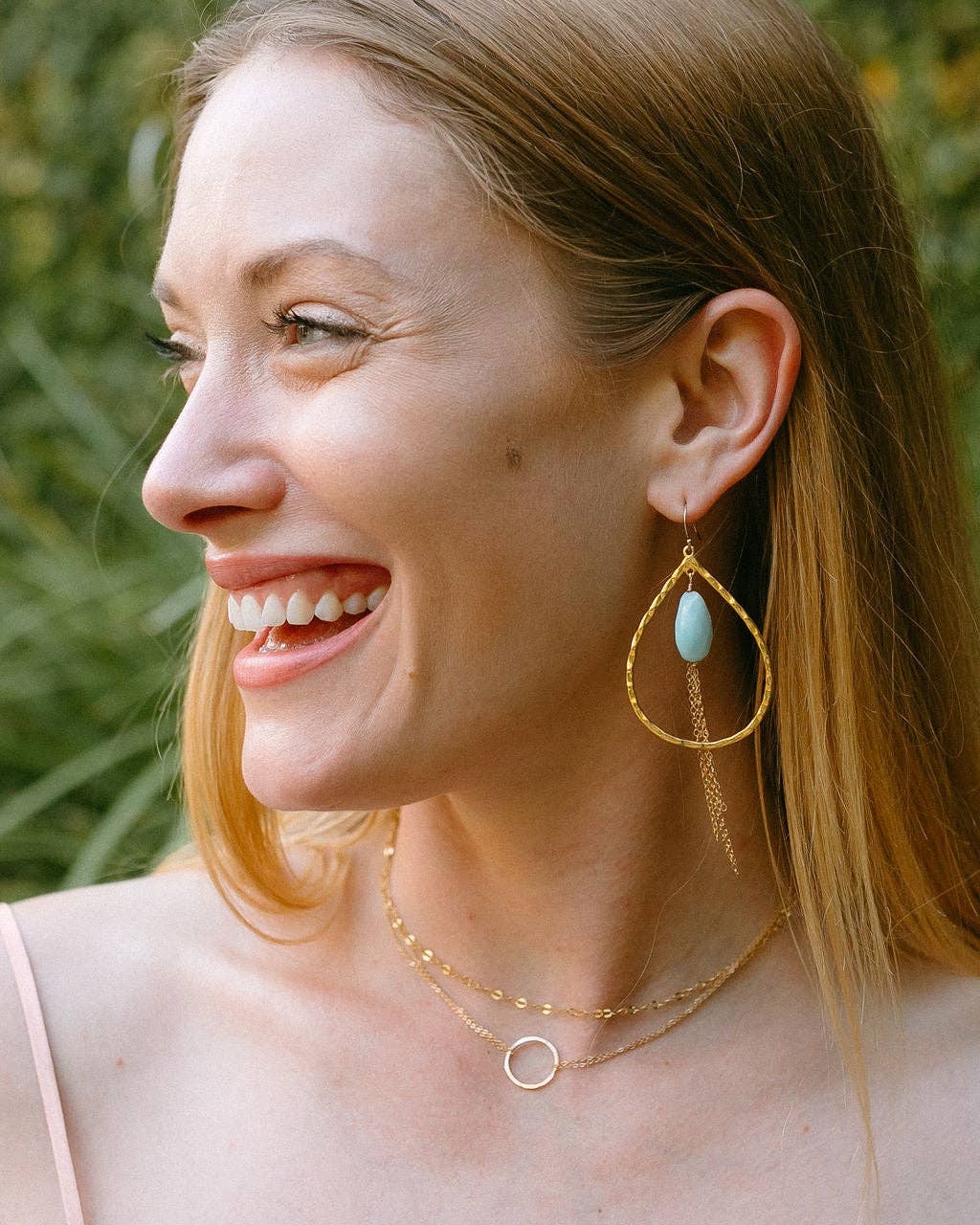 Chrissy Pale Blue Amazonite Dangle Earrings