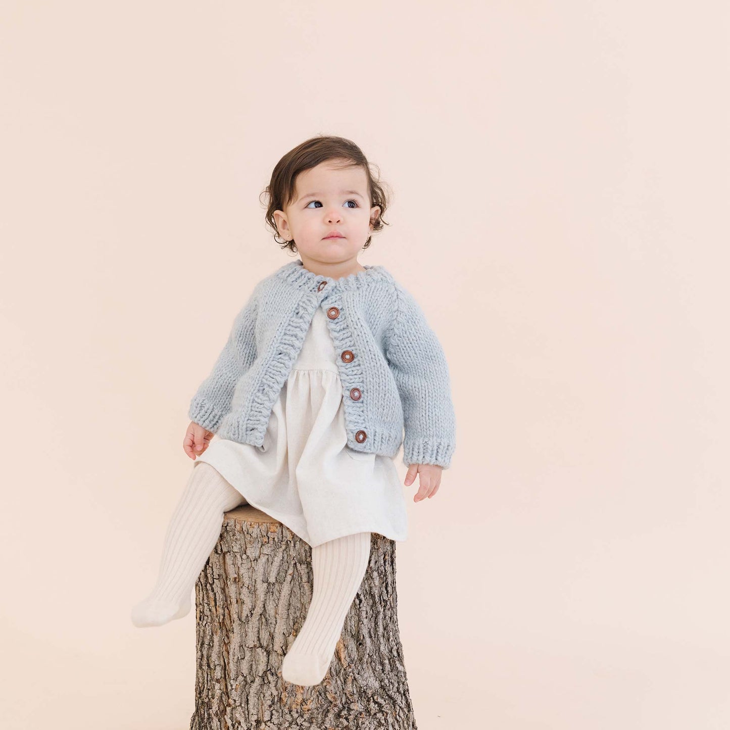 Classic Cardigan, Bowie Grey Baby Sweater Kids Clothing Fall