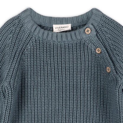 Classic Chunky Knit Baby Pullover Sweater (Organic Cotton)