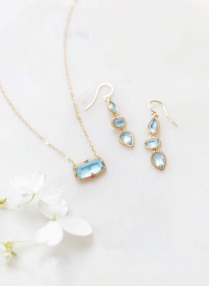 Amáli - One of Kind Aquamarine Earrings