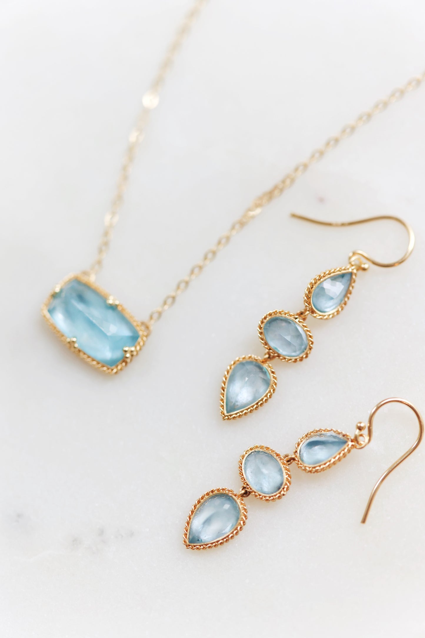 Amáli - One of Kind Aquamarine Earrings