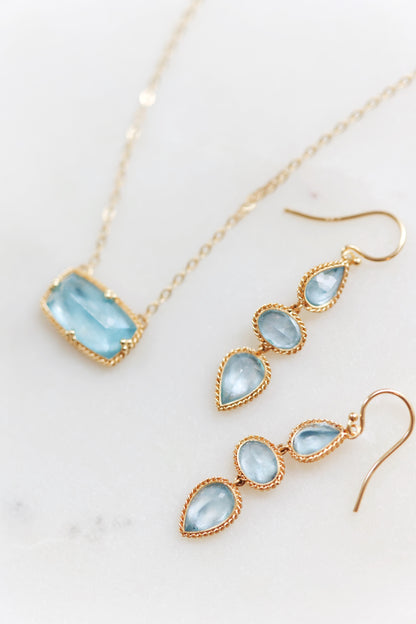 Amáli - One of Kind Aquamarine Earrings