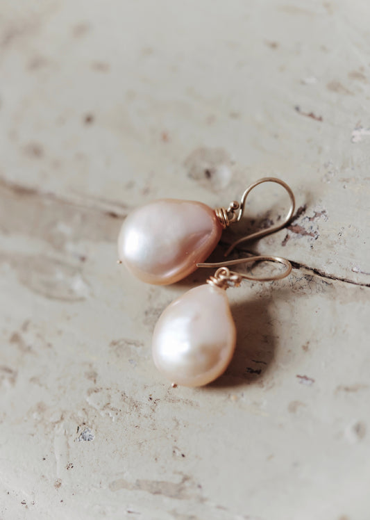 River Song - Baroque Pearl Earrings