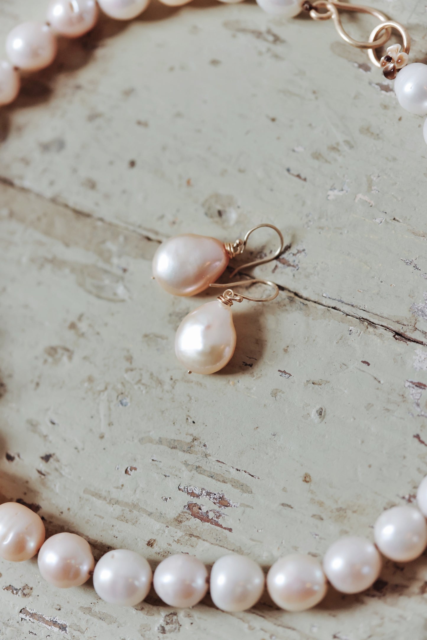 River Song - Baroque Pearl Earrings