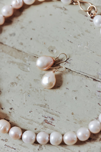 River Song - Baroque Pearl Earrings