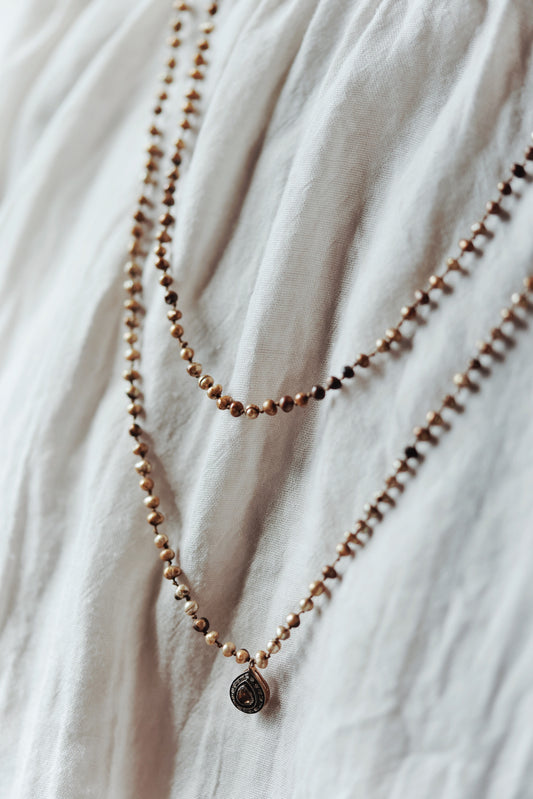 River Song - Copper and Gold Antique Pearl Strand