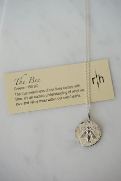 Robin Haley - Sterling Silver Bee Artifact Necklace 18" chain
