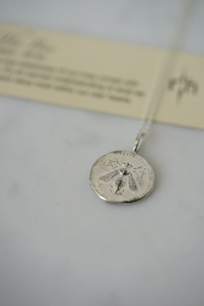 Robin Haley - Sterling Silver Bee Artifact Necklace 18" chain
