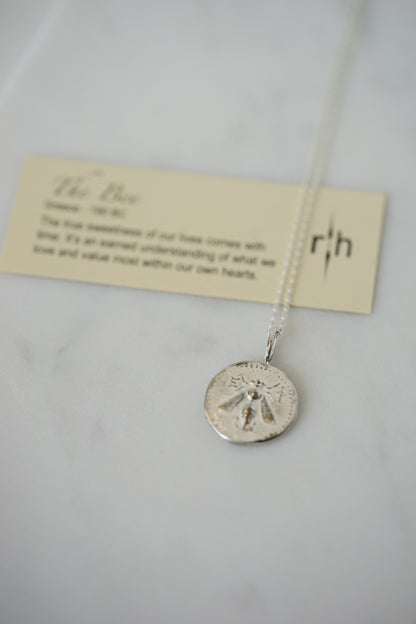 Robin Haley - Sterling Silver Bee Artifact Necklace 18" chain