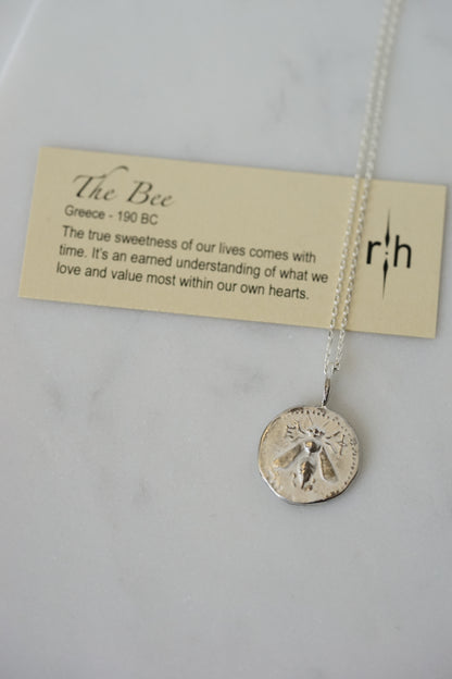 Robin Haley - Sterling Silver Bee Artifact Necklace 18" chain