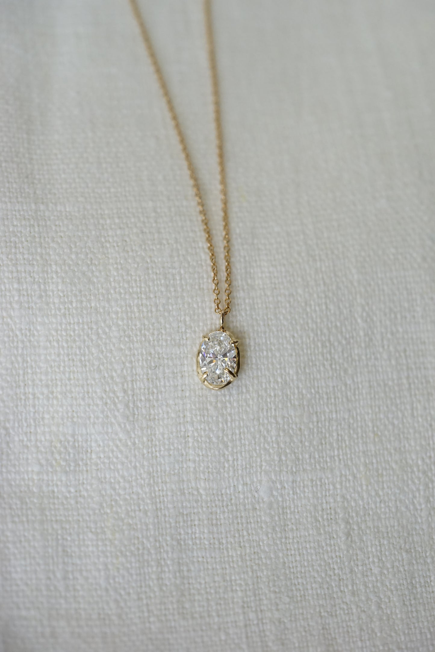 Robin Haley - 14ky gold 1 carat Lab Grown Diamond Necklace