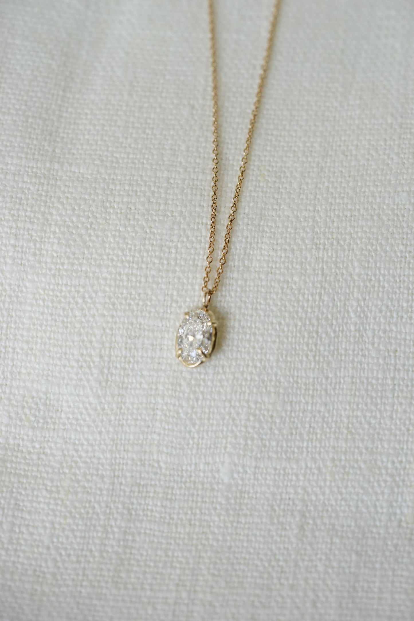 Robin Haley - 14ky gold 1 carat Lab Grown Diamond Necklace