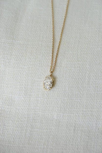Robin Haley - 14ky gold 1 carat Lab Grown Diamond Necklace