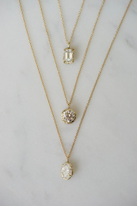 Robin Haley - 14ky gold 1 carat Lab Grown Diamond Necklace