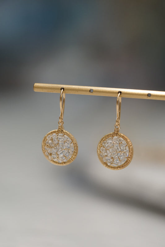 Dana Kellin - Small Circle Clear Crystal with 14k gold fill wire
